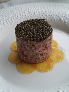 Beef tartar with Belgian Osietra caviar