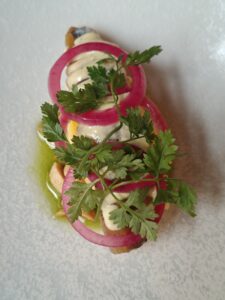 Potato | ají amarillo | lime | sardine