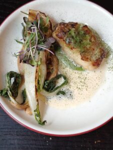 Monkfish | pak choi | cauliflower | nuoc cham butter