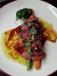 Holstein onglet (hanger steak) | caponata | salsa verde