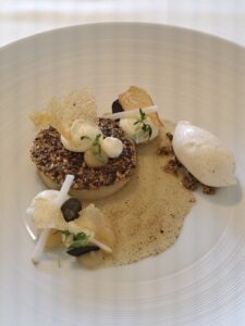 Pumpkin seeds, pear, vanilla