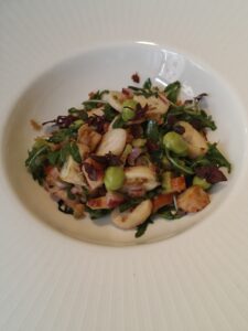 Octopus bread salad