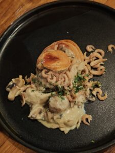 Vol-au-Vent of Mechelen Cuckoo Chicken | Veal Meatballs | North Sea Grey Shrimp